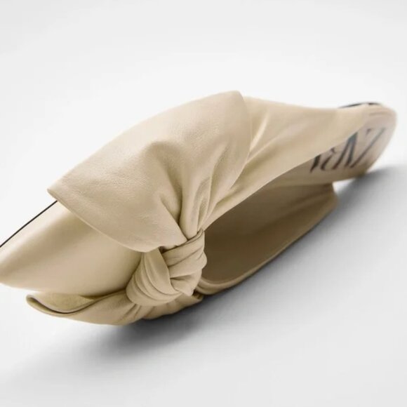 Zara Flat Leather Shoes with Ties EUR 38 - Picture 3 of 15